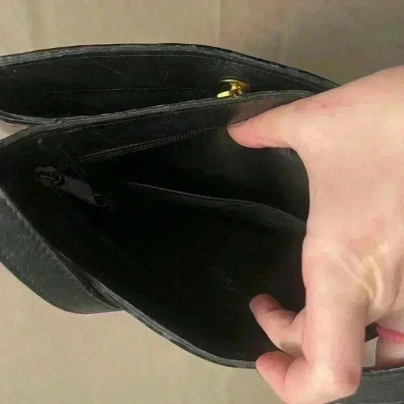 Etienne Aigner Leather Shoulder Bag - Black - One Size - Picture 11 of 17